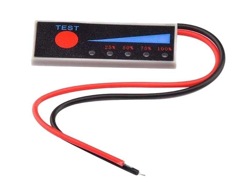 Accu Li-Ion Li-Po batterij voltage indicator 1S 3.7V met 5 leds